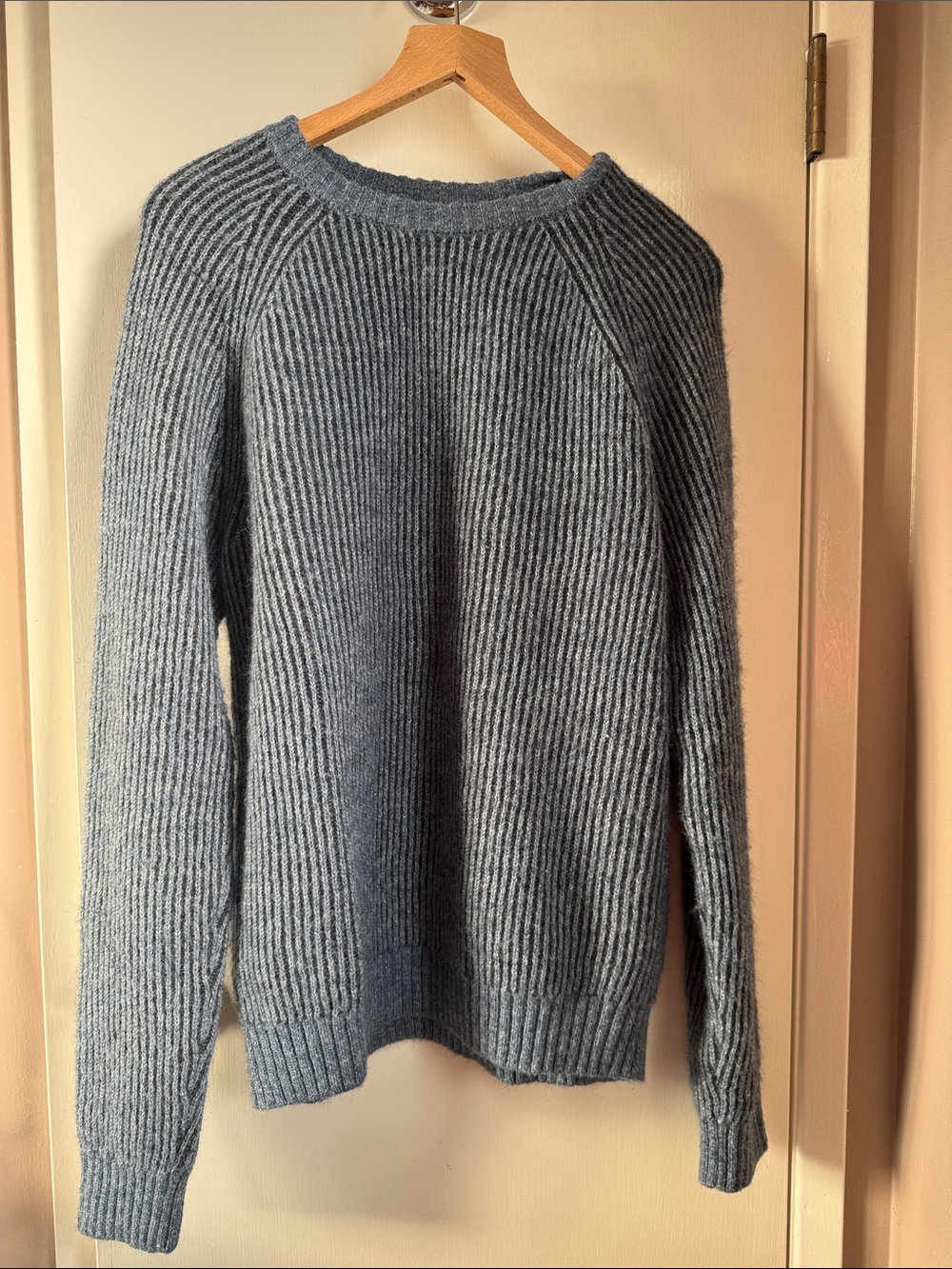 Knit pinstripe oversized sweater